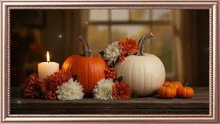 Rustic Fall Still Life 2026 🎃 Vintage Framed Art
