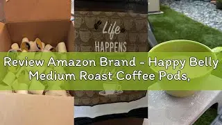 Review Amazon Brand - Happy Belly Medium Roast Coffee Pods, Donut Style, Compatible with Keurig 2.0