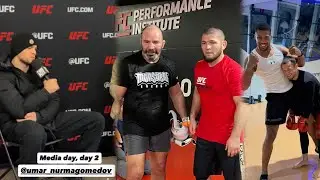 Khabib with Glover Teixeria 🔥 Umar UFC 342 Media Day, Usman training in Dubai 