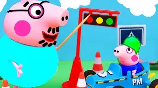 Racing car, Traffic light, Peppa Pig Animation