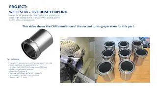Fusion 360 CAM Simulation - Weld Stub Fire Hose Coupling
