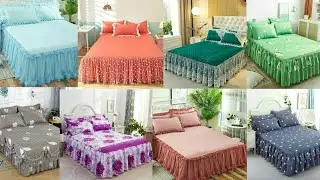Very Stylish Frill Bed Sheet Design 2023 / Designer Bedsheets Ideas / Most Beautiful frill bedsheet