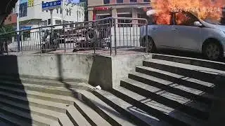Car Explodes from Being Left in Sun! #shorts #china #car #cars #explosion #fuzhou