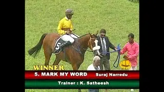 Mark My Word with Suraj Narredu up wins The Major General Nawab Khusru Jung Bahadur Memorial  2019