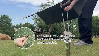 PSKOOK 12 Inch Heavy Duty Metal Tent Stakes with Tent Rope Adjusters & How to Use Them