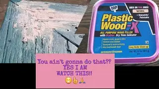 DAP PLASTIC WOOD-X - All purpose wood filler - Watch me repair my deck rail - QUICKLY!
