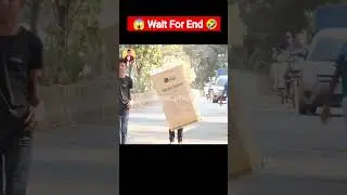 Box Wrapping Prank On Public 😂 #viral #shorts #new