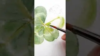 Lucky Ladybug on Clover: Full Watercolor Tutorial Linked 🍀