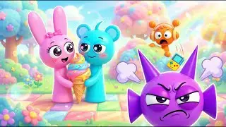 Candyland Showdown: Cute Critters and Ice Cream vs. The Angry Monster 🍦💨 | Funny Sprunki Animation