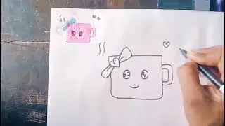 How to draw a cute Cup #cup​ #kidstvforfun​ #trending​ #painting​ #shorts​ #viralshorts​ #drawing​ 