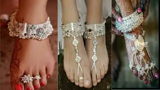 Silver anklet design , bridal anklet design, latest silver payal