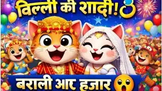 Cat Wedding Parade 🐱💍 | Billi Ki Nikli Baraat | Funny Kids Cartoon