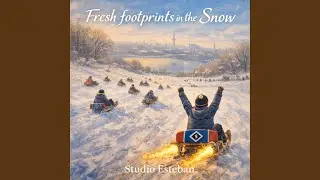 Fresh foot prints in the snow