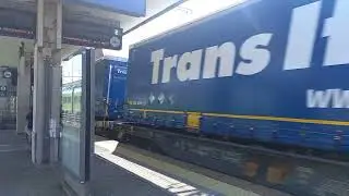 Treno a Monza Locomotiva 189 114 Akiem TX Logistick Con Merci