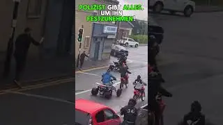 Polizei gibt vollen K&ouml;rpereinsatz f&uuml;r die Festnahme!