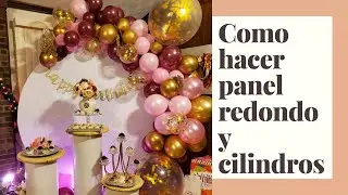 Com hacer un panel redondo y cilindros para tu fiesta, paso a paso