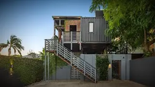 See Inside This Modern Container Home With Two Floors!