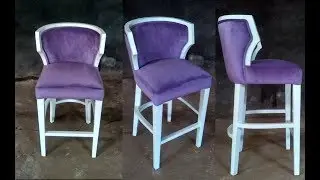 a comfortable bar stool design with curvy chair frame