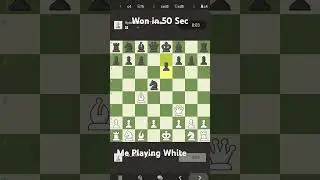 Lightning Fast Chess Win! ⚡ | 50-Second Blitz Victory