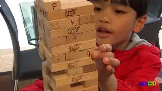 Fun Learning ABC Letter Alphabets Playing with Jenga
