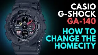 Изменить город проживания на аналоговых часах Casio G Shock GA-140
