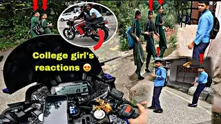 Cute college girl&rsquo;s reactions 😍 on my r15 || crazy market reactions 🔥 #reaction #r15 #foryou