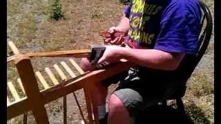 Card weaving on hand crafted loom