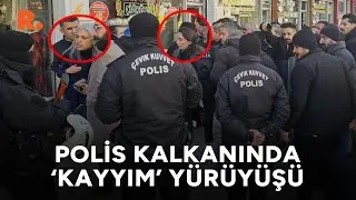 Van'da kayyım protestosuna polisler 'eşlik' etti