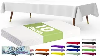 Premium Disposable Table Cloth 10 Pack 54 x 108 Inch Table Review
