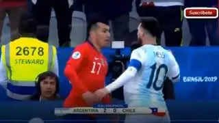 Super Bronca Lionel Messi Vs Gary Medel | Copa America 2019 HD