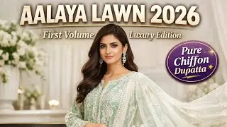 Aalaya First Volume Lawn 2026 | Luxury Lawn Collection with Pure Chiffon Dupatta