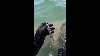 Metal Detecting Chunk Silver - Beach Pirate Flashbacks #shorts