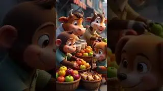एक बाजार में सारे जानवर अपना अपना रोजगार करते थे#cartoon#shorts#story#video#animation