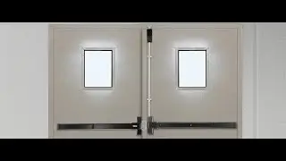 BEAMNOVA Vertical Rod 32 Inch Door Panic Bar Exit Device Commercial Door Push Bar Lock Set