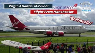Virgin Atlantic 747-400 G-VROM 'Barbarella&rsquo; Stunning Final Departure From Manchester - 18/08/20