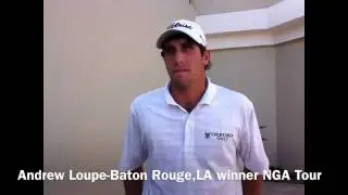 Andrew Loupe's First Professional Win - NGA Pro Golf Tour