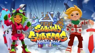 Subway Surfers Unlocking the Candy Crash Hoverboard and Finlay's Merrymaker Outfit in North Pole