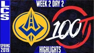GGS vs 100 Highlights | LCS Spring 2019 Week 2 Day 2 | Golden Guardians vs 100 Thieves