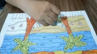 Color The Picture Of A Beautiful Sunrise Scene On The Beach With Trees And Golden Sand 23 - Gemini