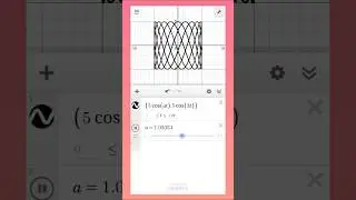 LISSAJOUS curve animation in desmos graphing calculator #desmos #maths #desmosanimation #desmosart