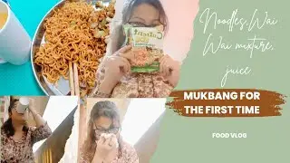 Spicy Current Hot 'n' Lemon Noodles / Mixture/ with Chicken Pickle/ MUKBANG For The First Time🍜