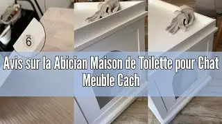 Avis sur la Abician Maison de Toilette pour Chat Meuble Cache Liti&egrave;re en Bois MDF Armoire de Rangeme