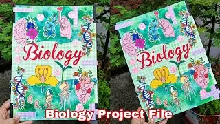 Easy Science project file decoration idea. Aesthetic Biology Project file / notebook decoration idea