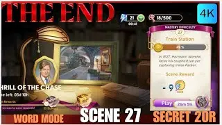 June's Journey Secrets 20r Scene 27 Train Station Word Mode 4k Final Scene 