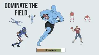 The physique of an american football athlete