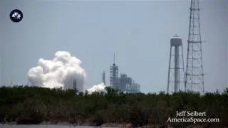 Static fire test of Falcon 9 booster for Inmarsat 5 F4 launch