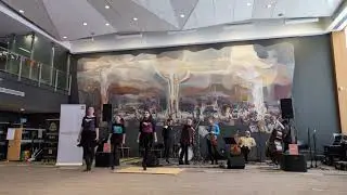 Irish dances at Europe Travelers Tour cultural event at Kitchener Public Library, Ontario, Canada.