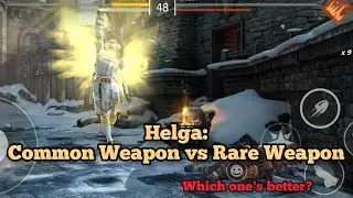 Helga's Common Weapon vs Rare Weapon, #shadowfightarena #beta