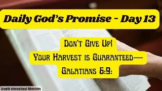 Daily Gods Promise  Day 13 Don't Give Up!Your Harvest is Guaranteed—Galatians 6:9