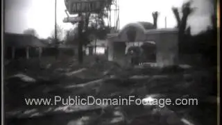 Argentina Floods 1958 - River runs wild near Buenos Aires newsreel archival footage